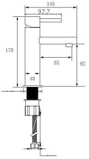 Смеситель для раковины NT Bagno Arino NT2201 серый матовый